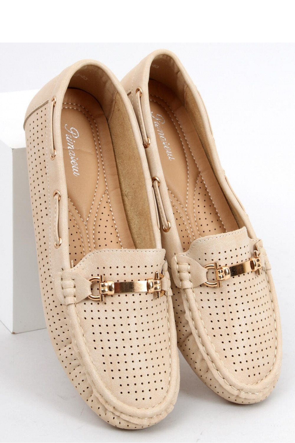 Dámské boty / Mokasíny béžová model 18409063 - Inello Velikost: 36, Barvy: béžová
