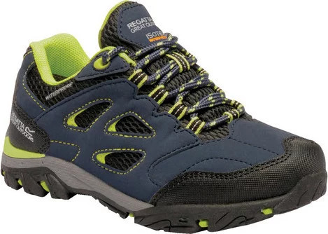 Detská trekingová obuv RKF572 Holcombe Low Jnr Modrá - REGATTA 35 tmavě modrá-zelená
