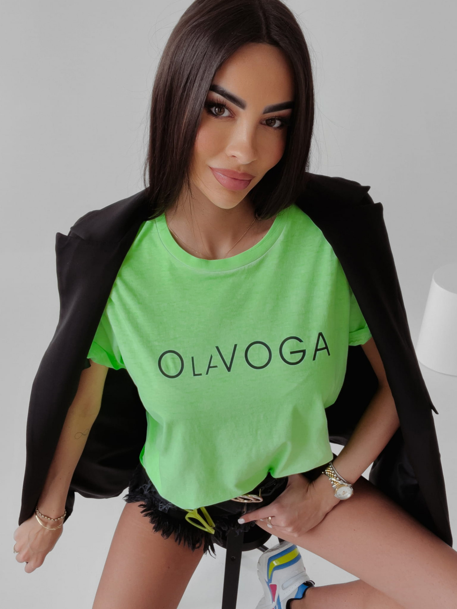 Dámské tričko 277745 neonově zelené - Ola Voga uni