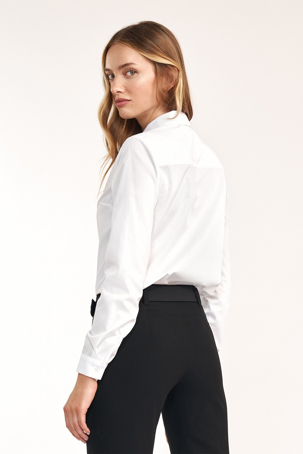 Dámská košile s dlouhým rukávem model 18523056 bílá - Nife Velikost: 40, Barvy: bílá