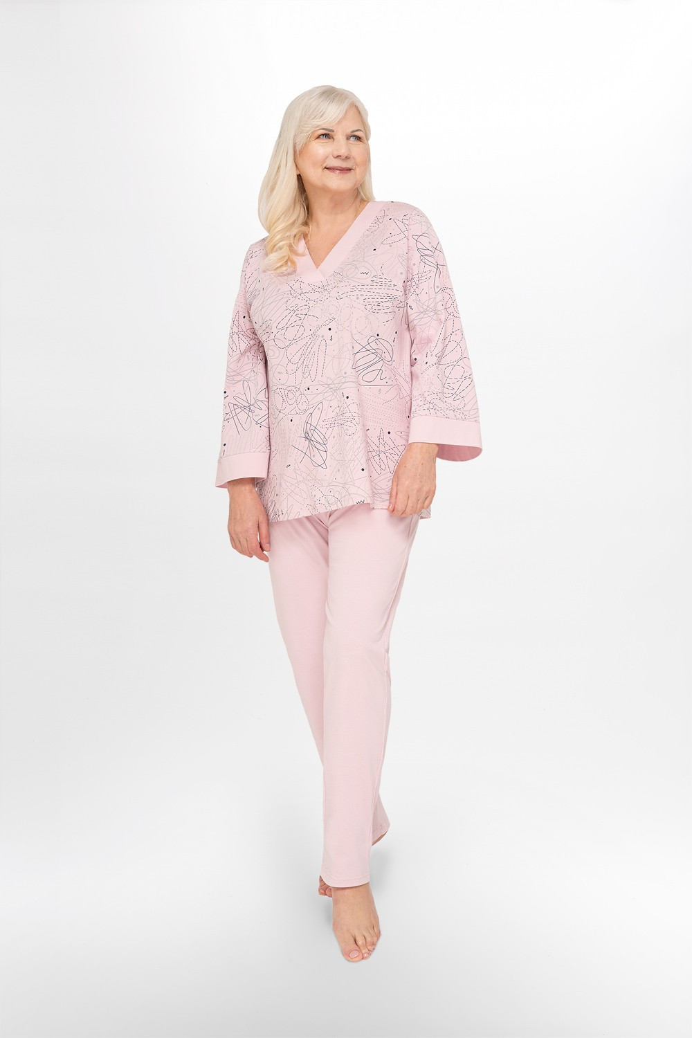 Dámské pyžamo Gloria II 228 01 pudr růžová - Martel pudrovo-růžová 3XL