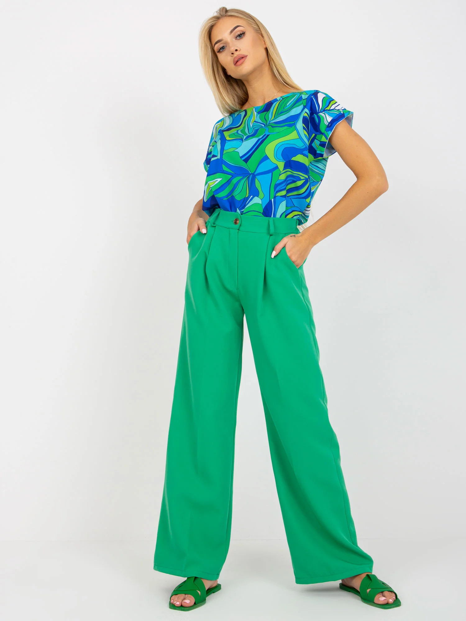 Dámské kalhoty SP 15679.01X zelené - FPrice XL (obrázek 3)
