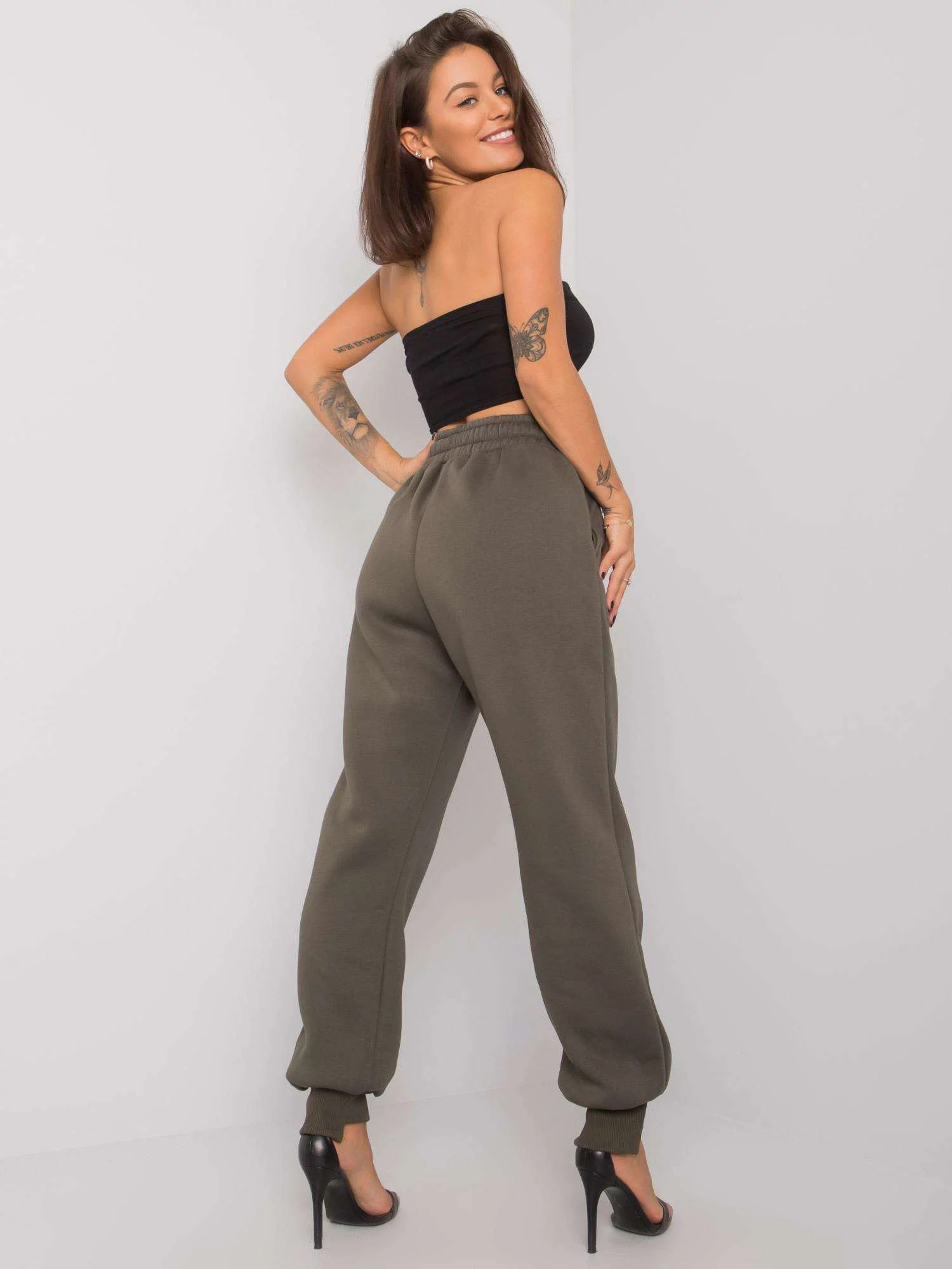 Dámské tepláky 7237.81 tmavá khaki - FPrice khaki L/XL (obrázek 4)