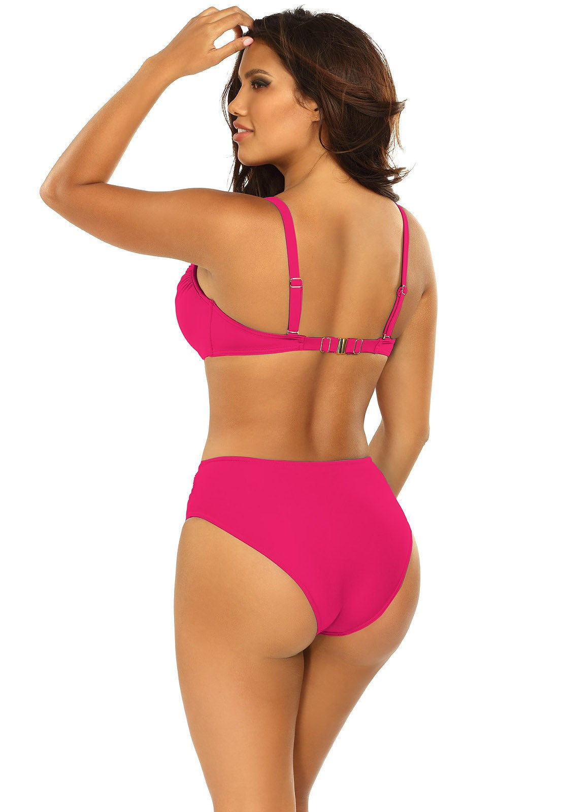 Dámské dvoudílné plavky Fashion 27 S940SV1-2d tm.růžové- Self 38D