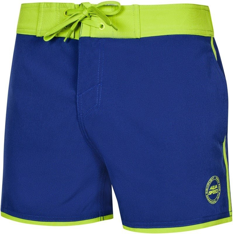 Pánské plavecké šortky Axel 23 Tmavě modrá se zelenou - AQUA SPEED XS tmavě modrá-zelená
