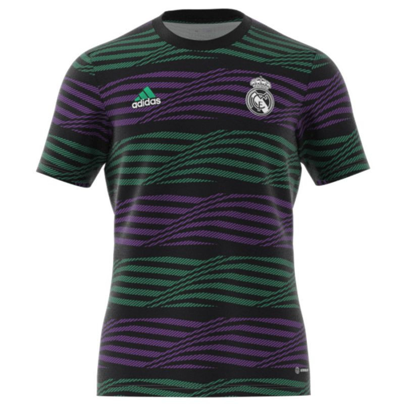 Pánské tričko Real Madrid Pre-Match Warm Up JSY M HT8799 černá vzor - Adidas XL