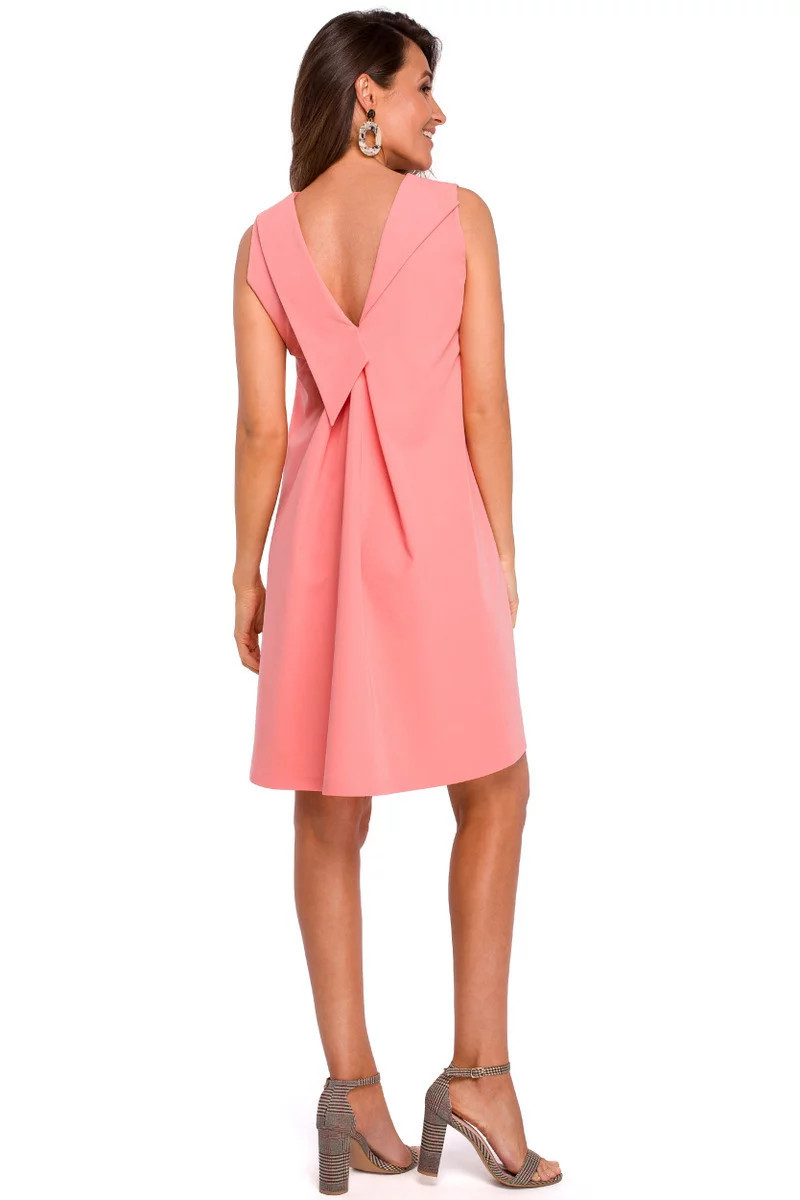 Dámské Stylove Šaty S157 Salmon Pink - Figl růžová M-38 (obrázek 4)