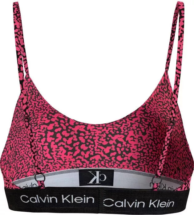 Dámská podprsenka 000QF7216E GNI tm. růžová se vzorem - Calvin Klein M (obrázek 4)