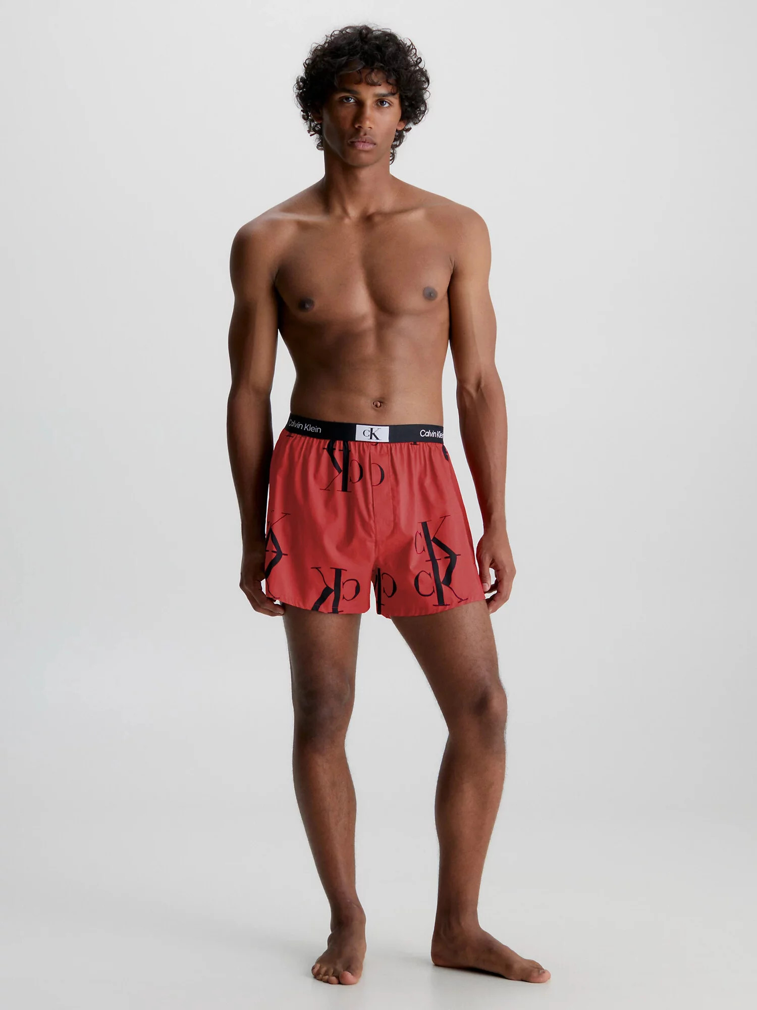 Pánské trenýrky 000NB3411A GNP červené s potiskem - Calvin Klein M (obrázek 3)