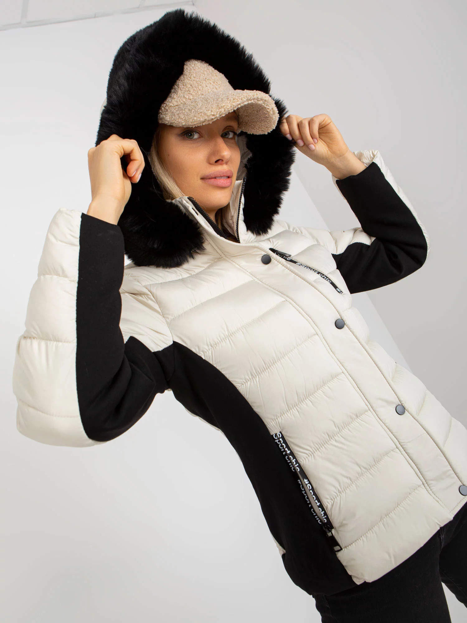 Dámská bunda NM KR BS 202 Světle béžová - Sport chic S (obrázek 4)