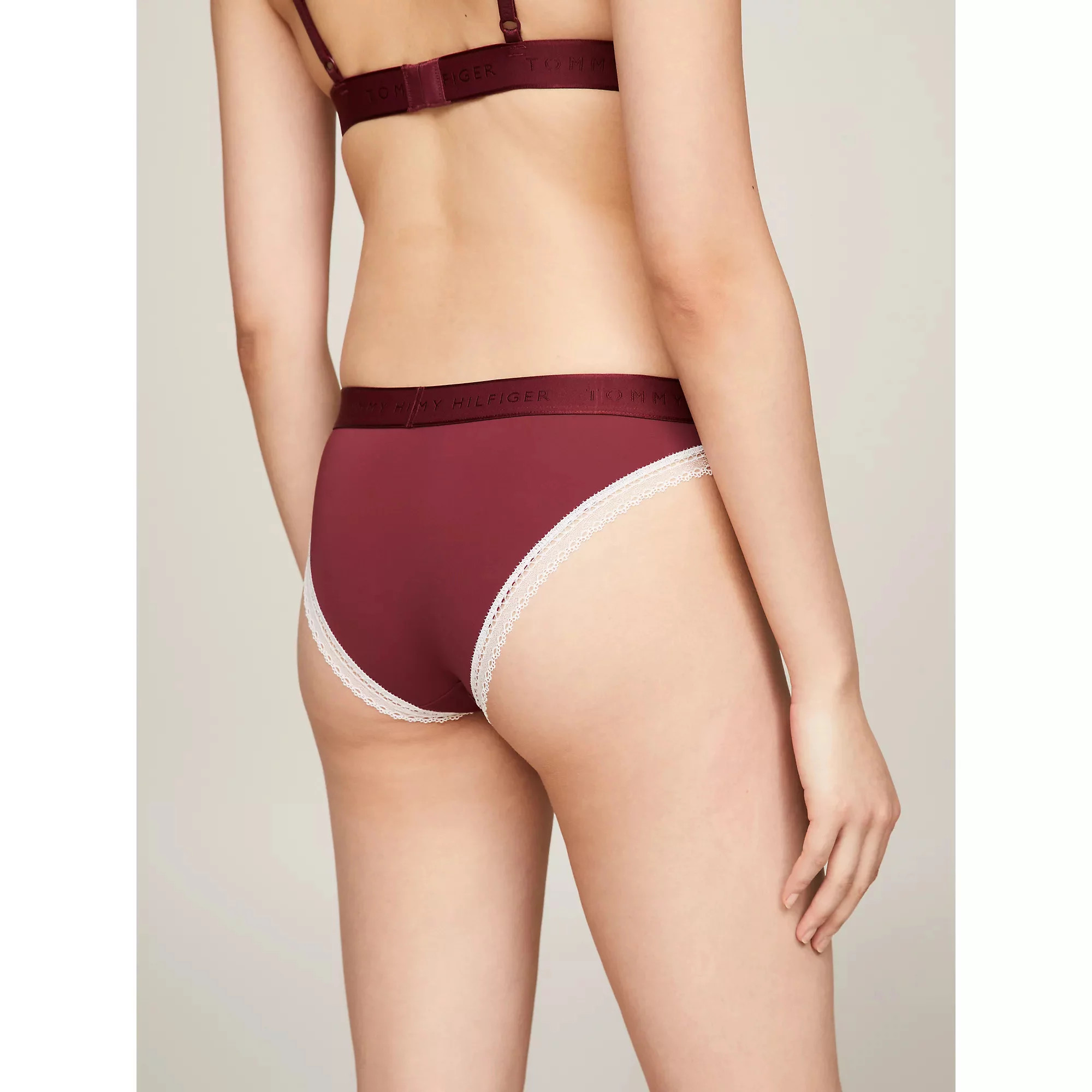 Dámské kalhotky BIKINI UW0UW04813 VLP vínové - Tommy Hilfiger L (obrázek 4)