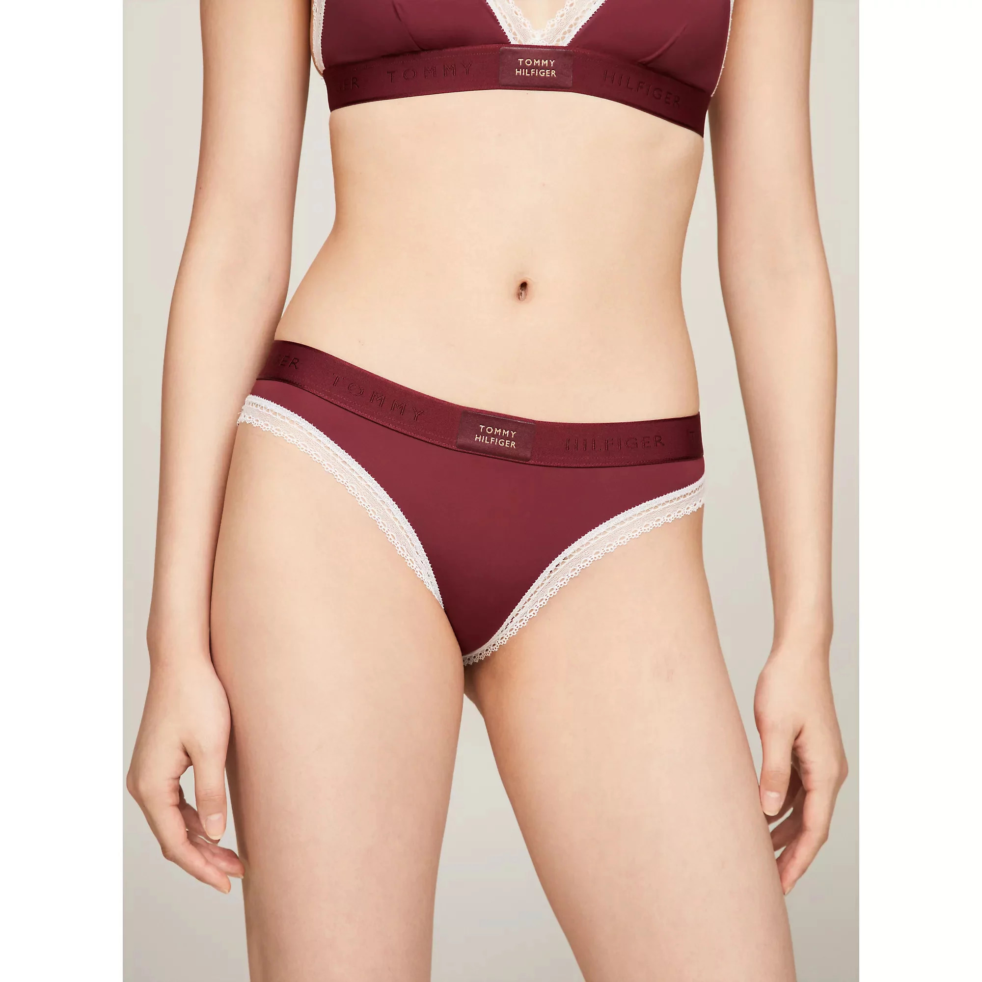 Dámské kalhotky BIKINI UW0UW04813 VLP vínové - Tommy Hilfiger L (obrázek 3)