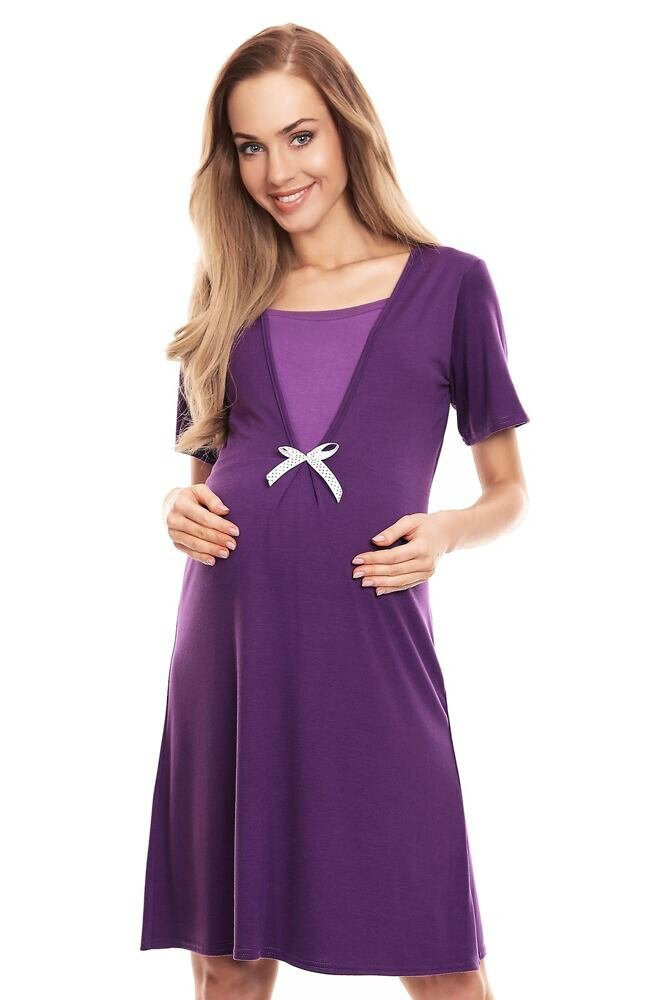 Dámská těhotenská noční košile FW200581133-6 fialová - PeeKaBoo L/XL