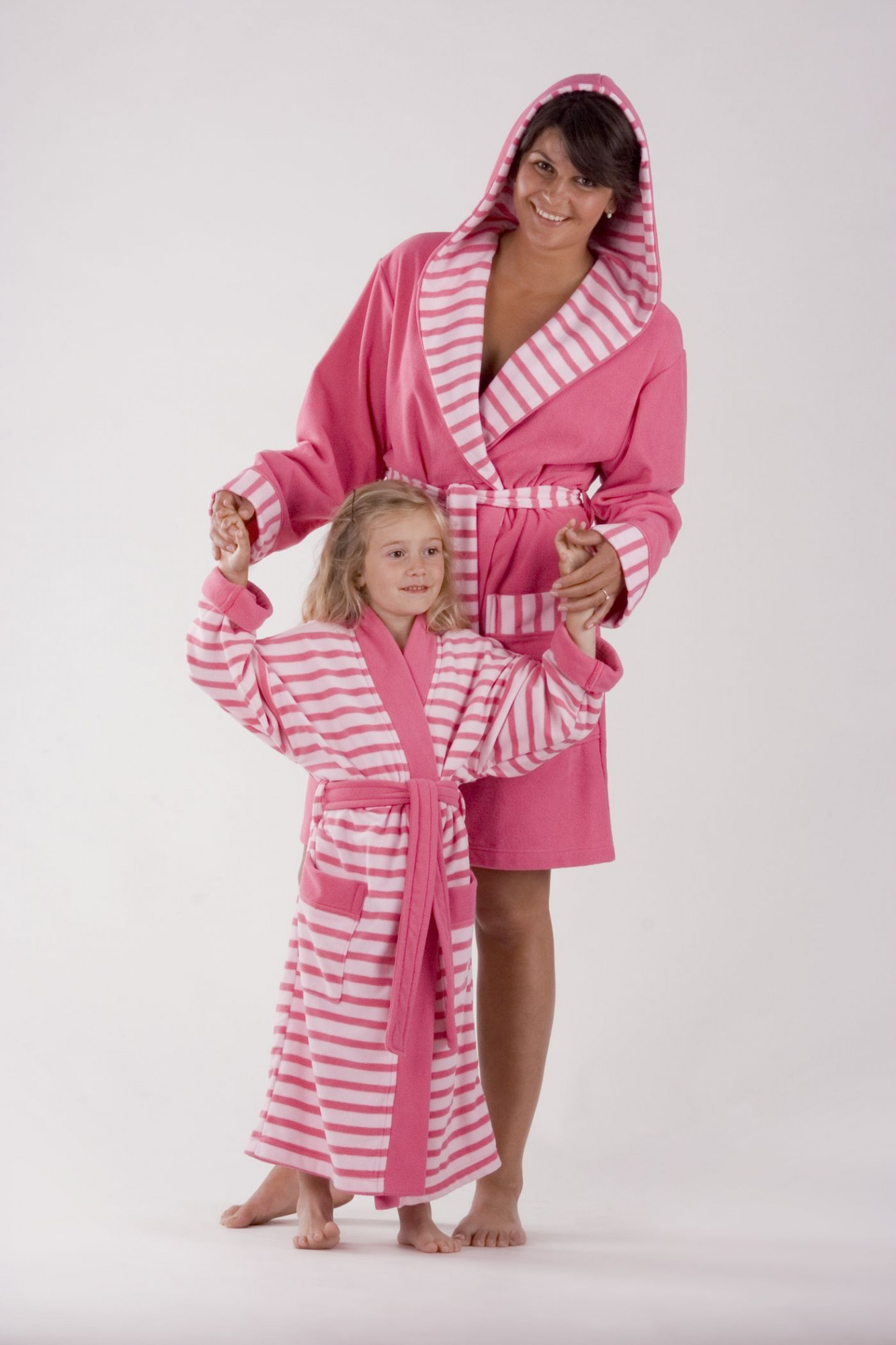 AKCE - Dívčí župan Pink stripes 92053002 růžový - Vestis 140