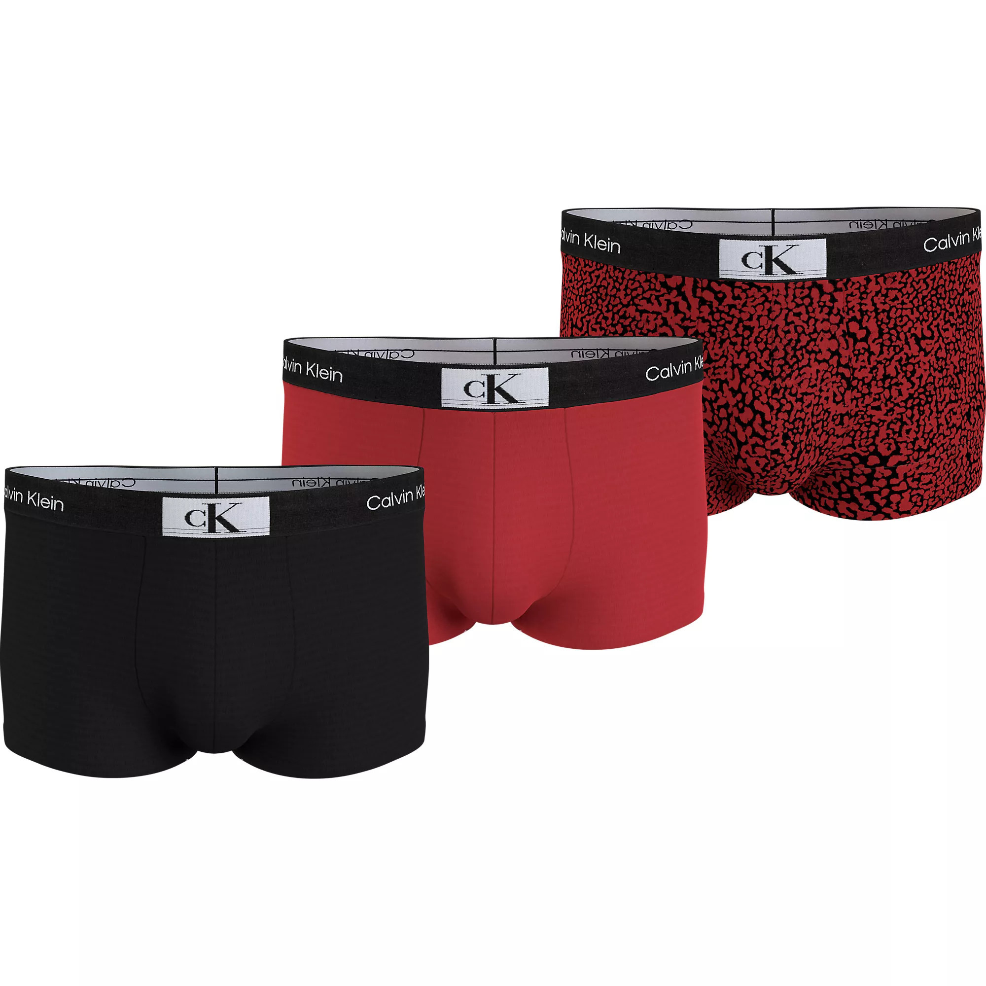 Pánské boxerky 3Pack 000NB3532E HZY černo červené - Calvin Klein XL