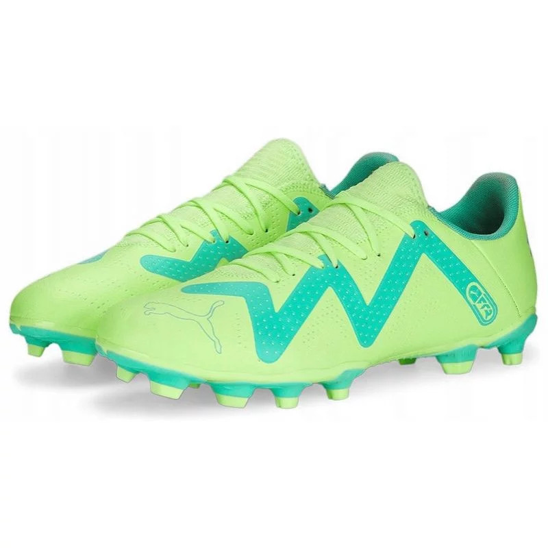 Pánské fotbalové kopačky FG/AG 107187 03 Neon zelená s modrou - Puma neonová zelená 42,5 (obrázek 3)
