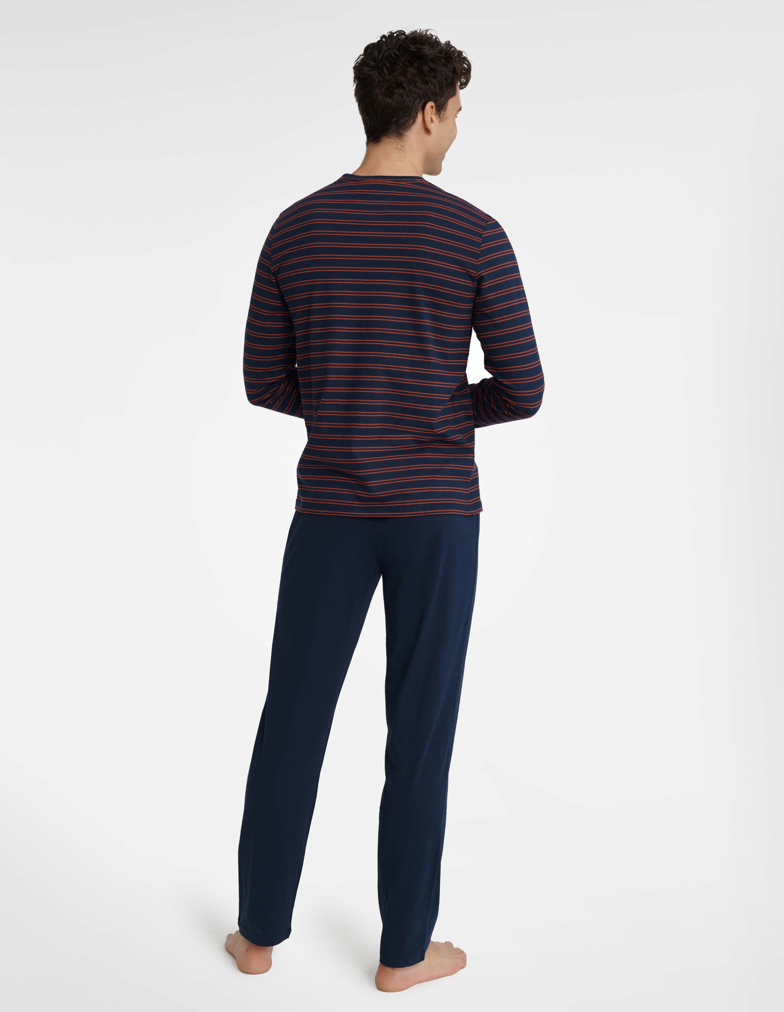 Pánské pyžamo Umbra 40959-59X Tmavě modrá s červenou - Henderson tm.modrá/červená XL