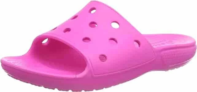 Dětské nazouváky Classic Slide 206396-6QQ Neon růžová - Crocs neonová růžová 28/29 (obrázek 4)