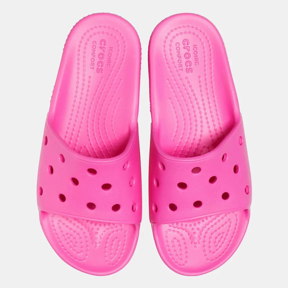 Dětské nazouváky Classic Slide 206396-6QQ Neon růžová - Crocs neonová růžová 28/29 (obrázek 9)
