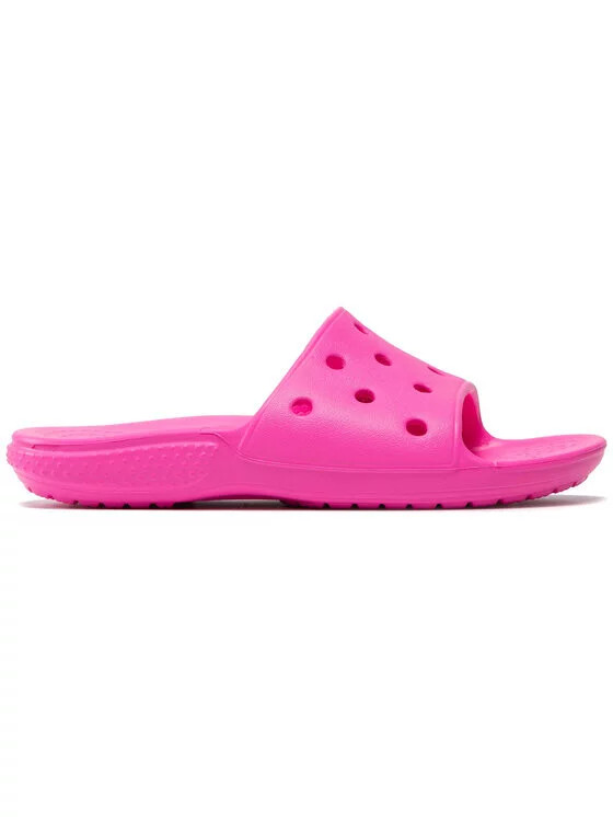 Dětské nazouváky Classic Slide 206396-6QQ Neon růžová - Crocs neonová růžová 28/29 (obrázek 7)