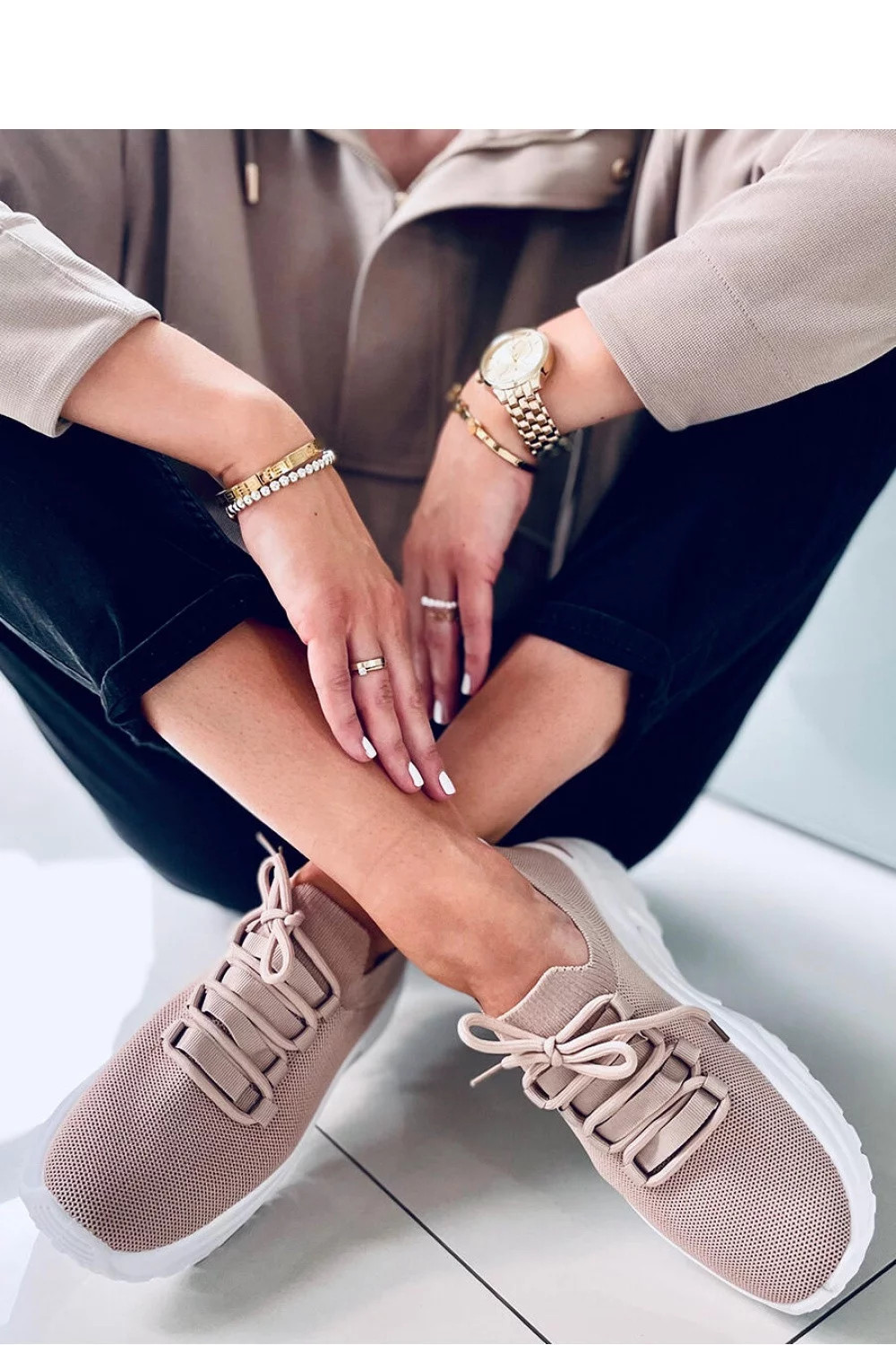 Dámska športová obuv MS6003 / 167285 Beige with white - Mellisa 39 béžová-bílá