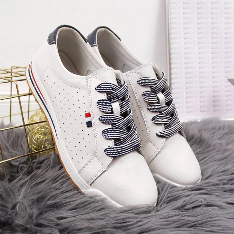 Dámske kožené tenisky PAW312 White - Filippo 37 bílá