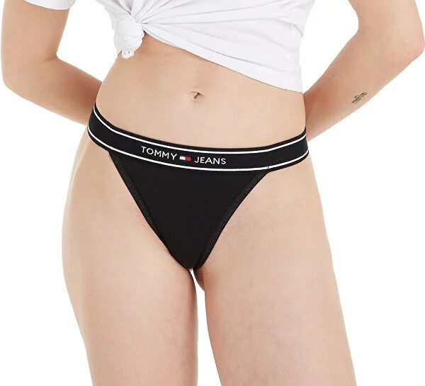 Dámská tanga UW0UW05122 BDS černé - Tommy Hilfiger L (obrázek 4)