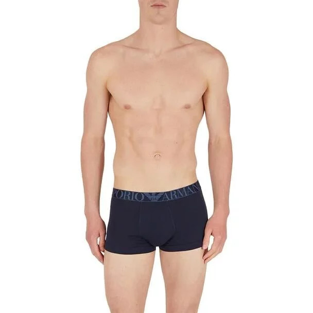Pánské boxerky 3Pack 111357 4R726 modré/červené/tm. modré - Emporio Armani 2XL (obrázek 4)