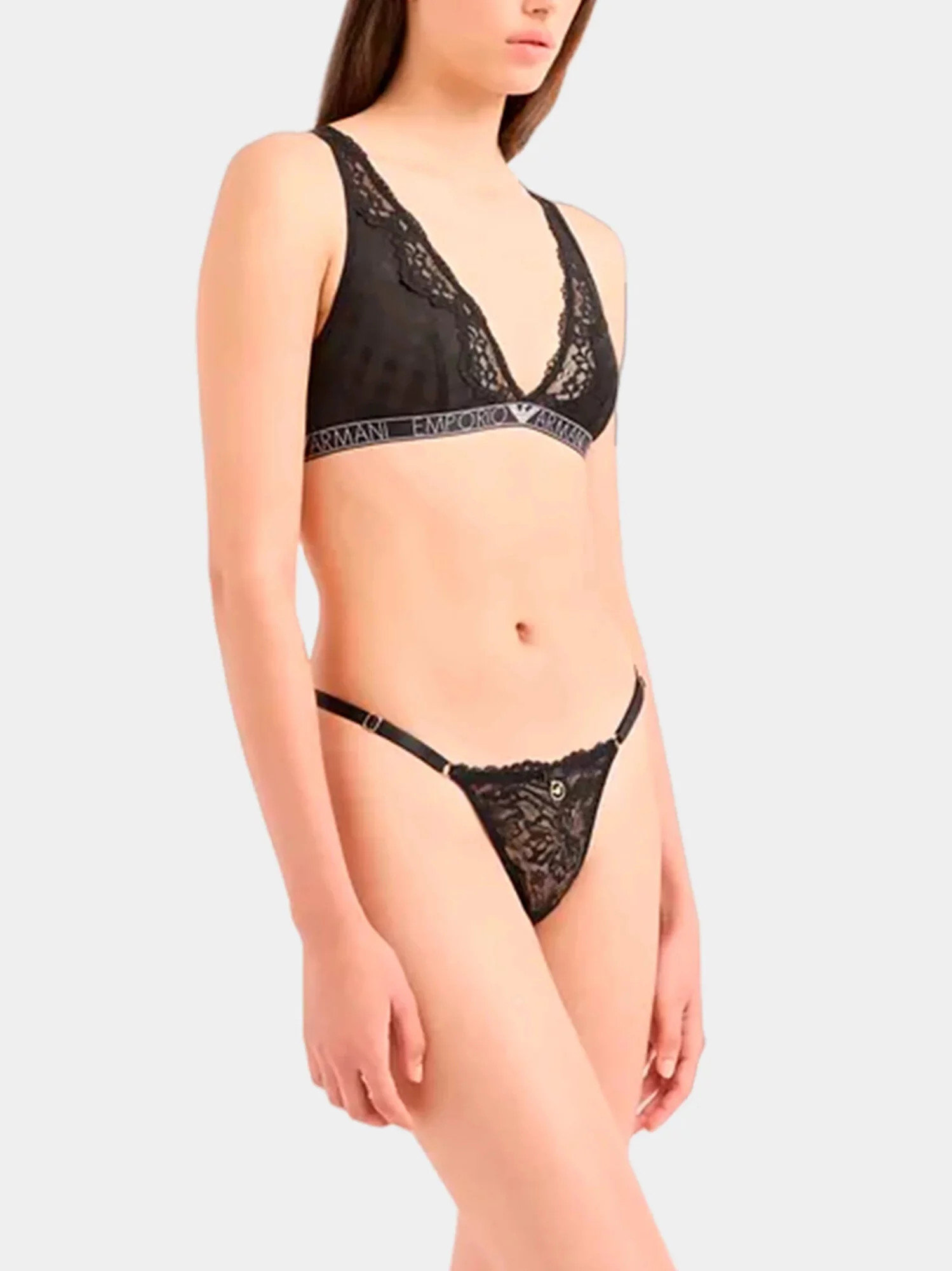 Dámská tanga 163826 4R206 00020 černé - Emporio Armani L (obrázek 3)