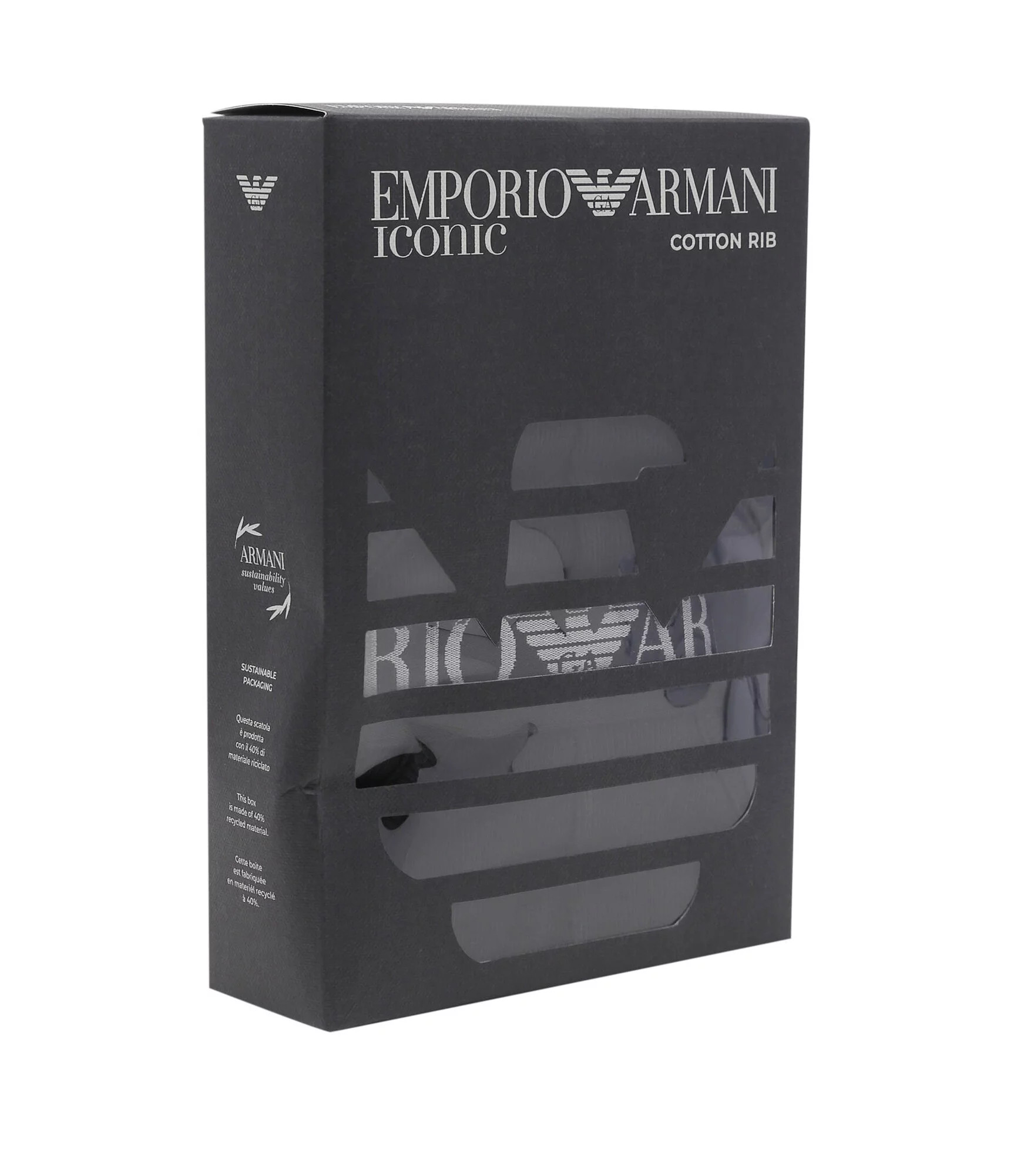 Pánské slipy 2Pack 112079 4R502 07320 černé - Emporio Armani L (obrázek 4)