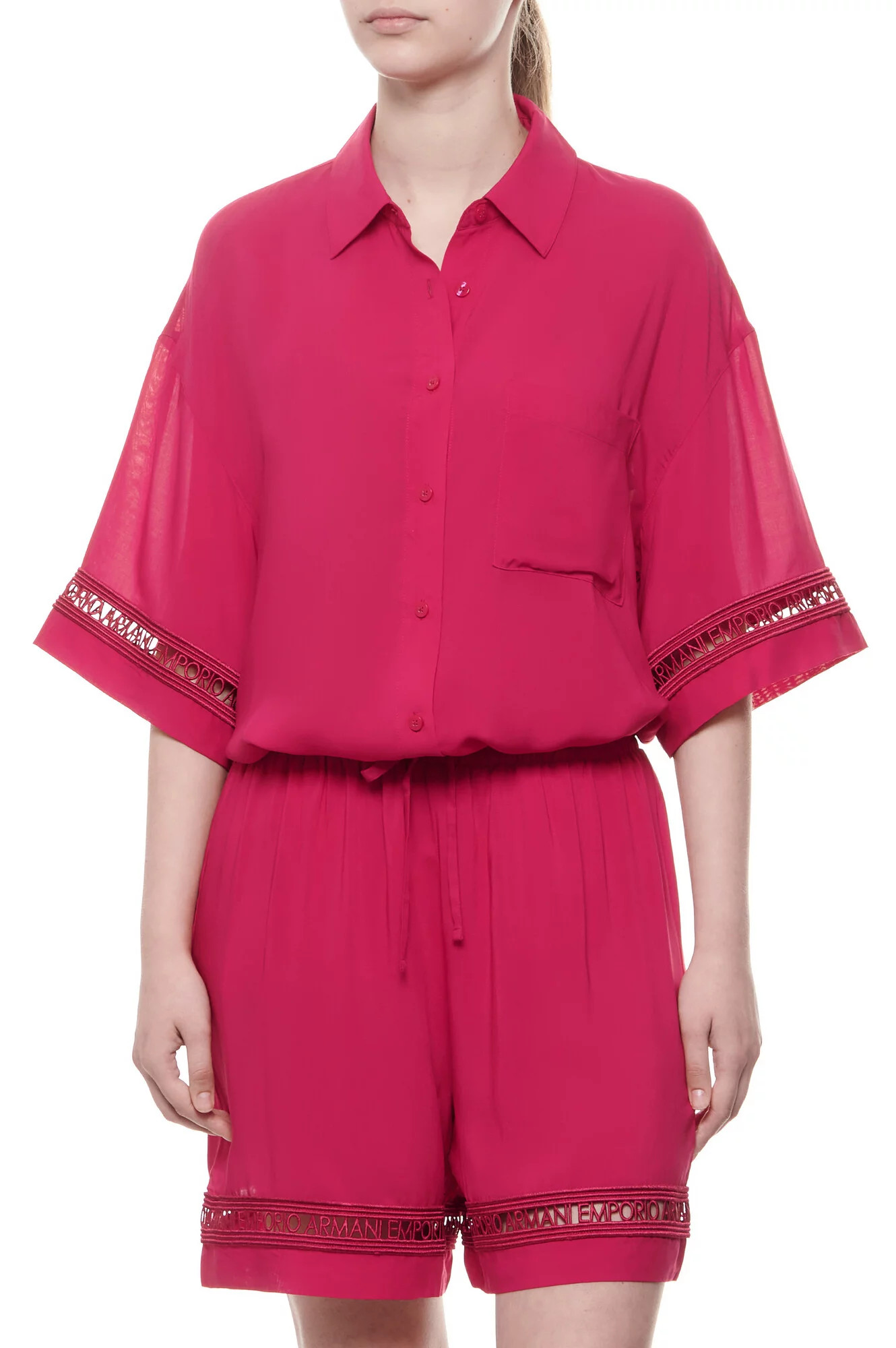 Dámská plážová košile 262732 4R338 01975 třešňová - Emporio Armani S/M (obrázek 3)