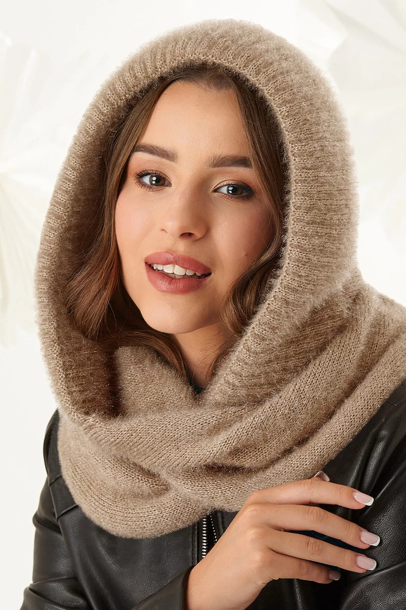 Dámska kapucňa/krk 48-495 - FPrice UNI šedá