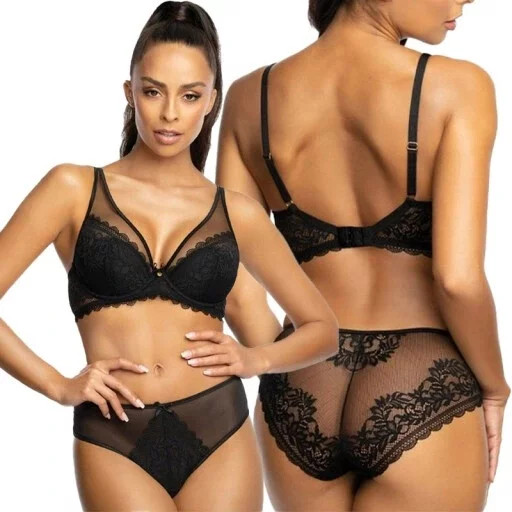 Dámská push-up podprsenka Estelle M-0198/11 Černá - MAT černá 70D (obrázek 4)