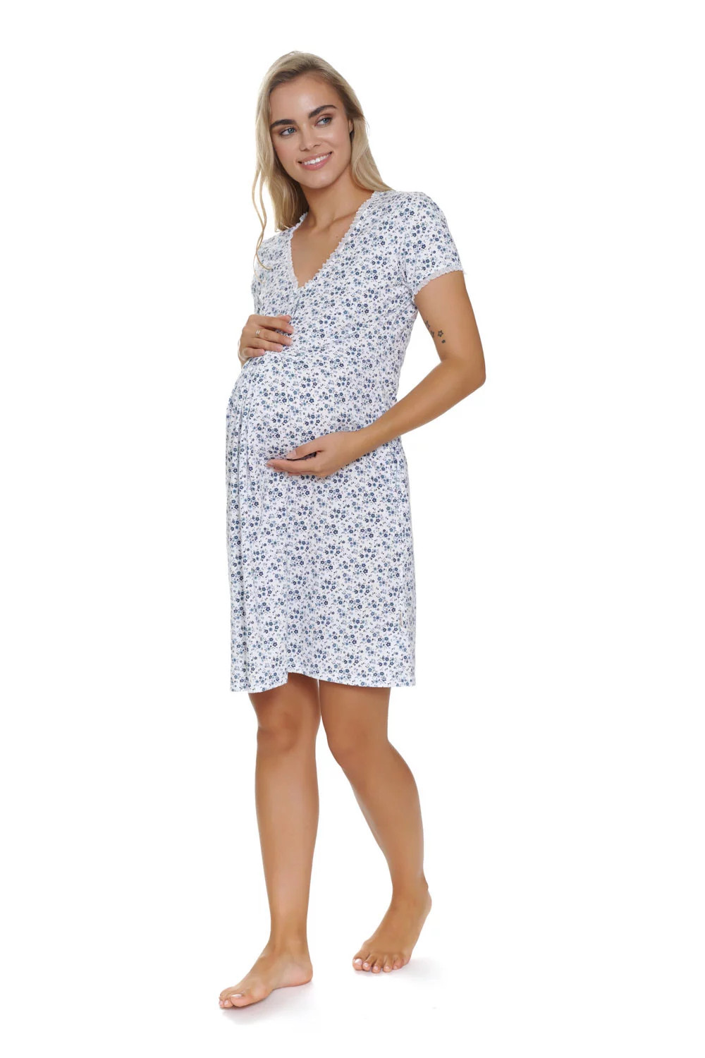 Noční košile TCB.5335 bílo-modrá - Doctor Nap XXL (obrázek 3)
