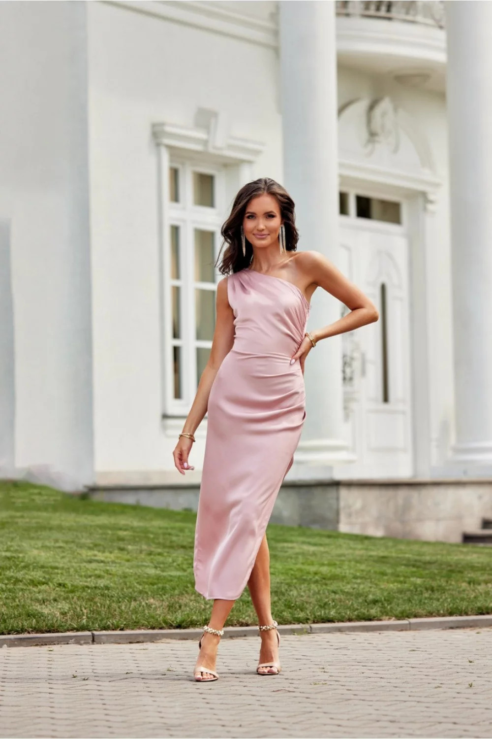 Večerní šaty SUK411 růžové - Roco Fashion 34 (obrázek 3)