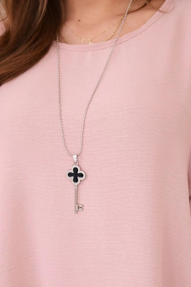 Dámský set halenka + kalhoty s přívěskem 27941 Pudr růžová - Kesi UNI pudrovo-růžová (obrázek 3)