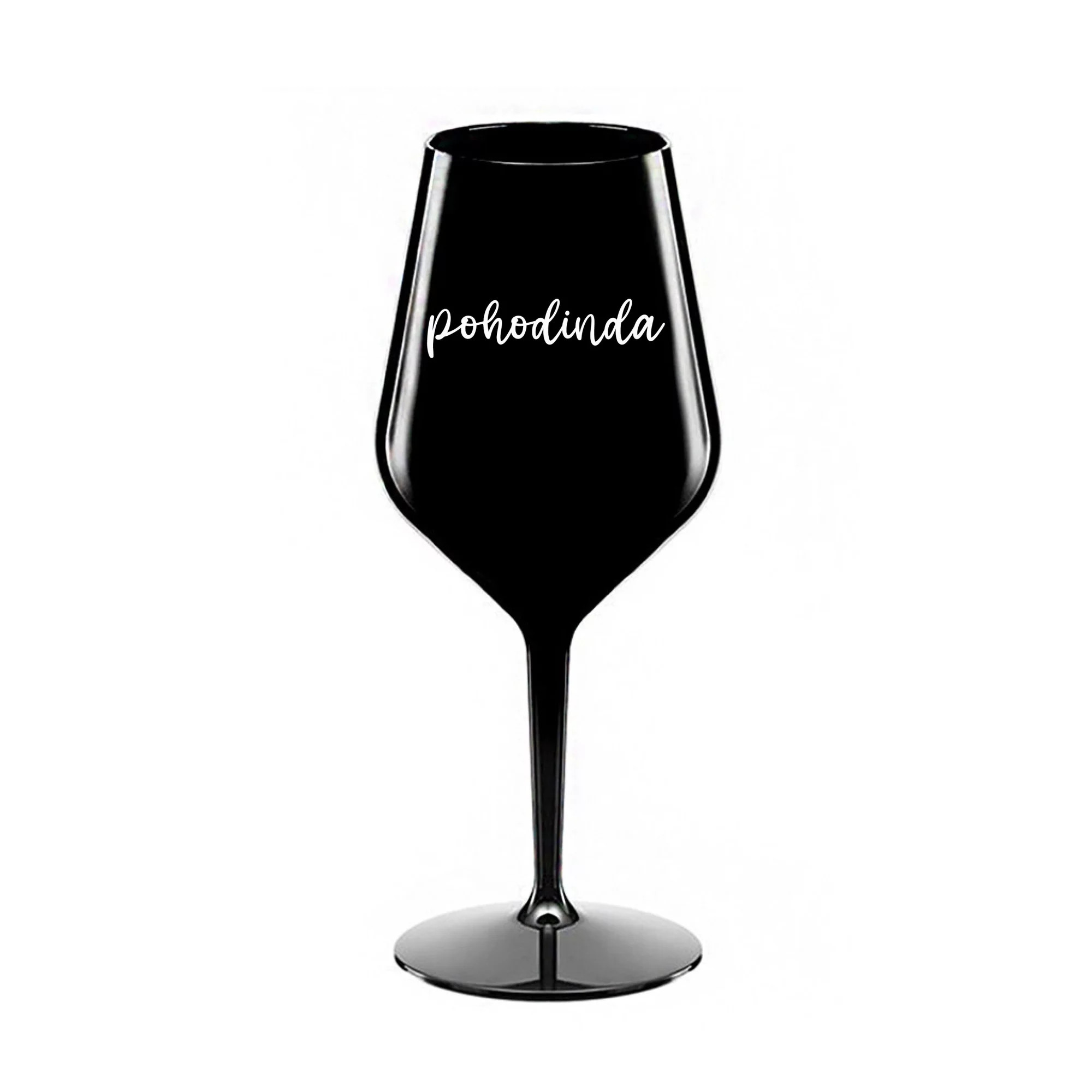 POHODINDA - čierny nerozbitný pohár na víno 470 ml