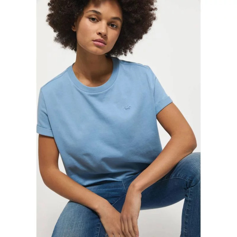 Dámské tričko Alina C Tee 1013387 5124 Jeans modrá - Mustang XL Modrá (obrázek 5)