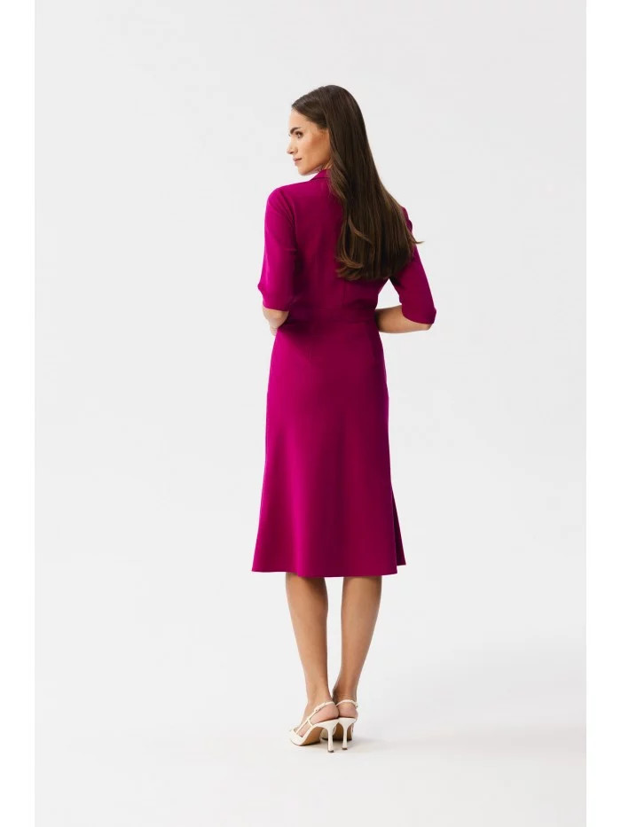 Plášťové šaty S348 bordové - Stylove XL (obrázek 5)