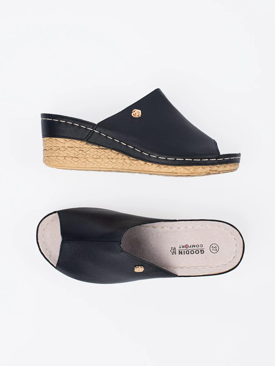 Dámske ponožky na klínku FL1266B - GOODIN 39 černá