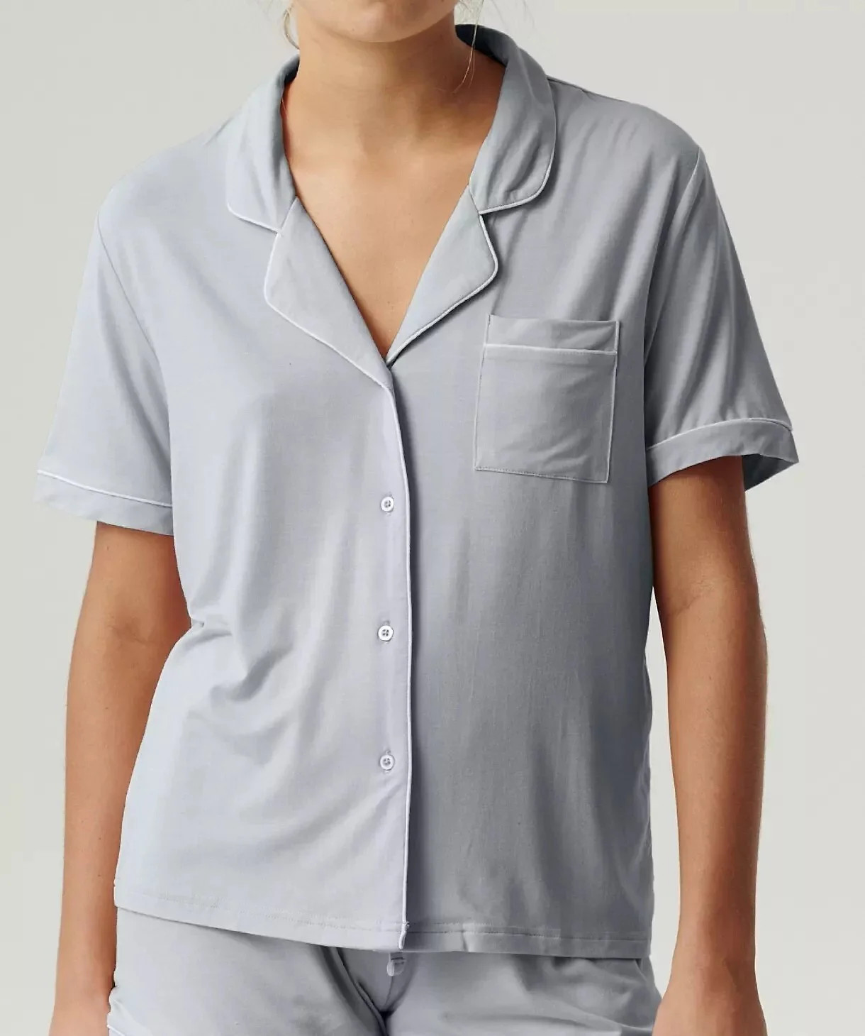 Dámské pyžamo Atlantic NLP-496 kr/r - Atlantic světle modrá XL (obrázek 6)