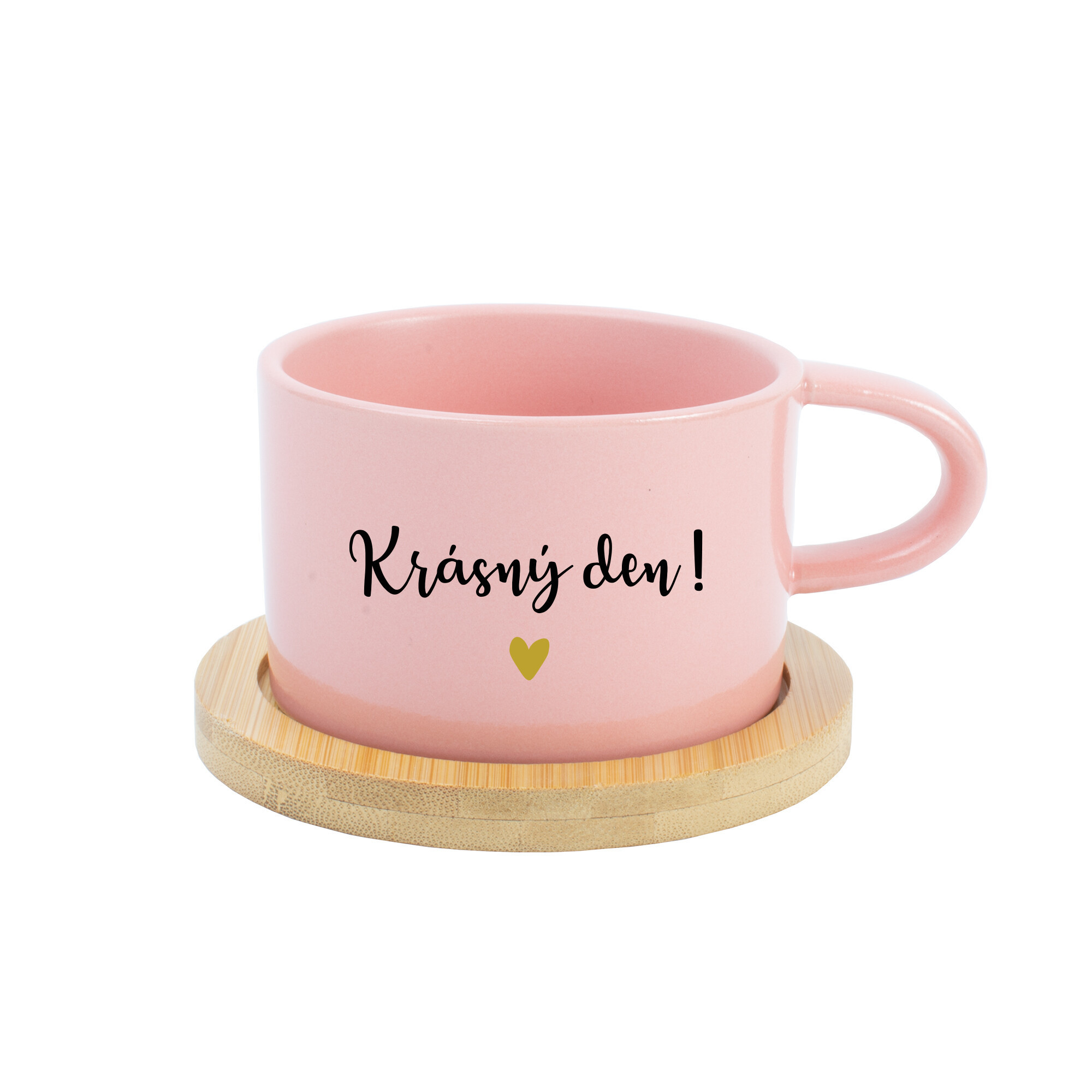 KRÁSNY DEŇ! - ružový hrnček s makrónkou 200 ml