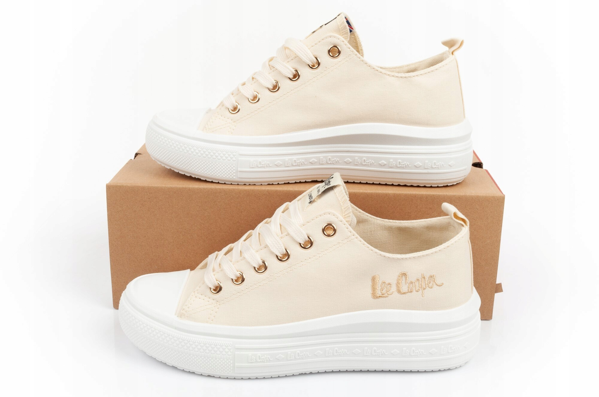 Dámska športová obuv LCW-24-44-2464L Light Beige with White - Lee Cooper 36 světle béžová
