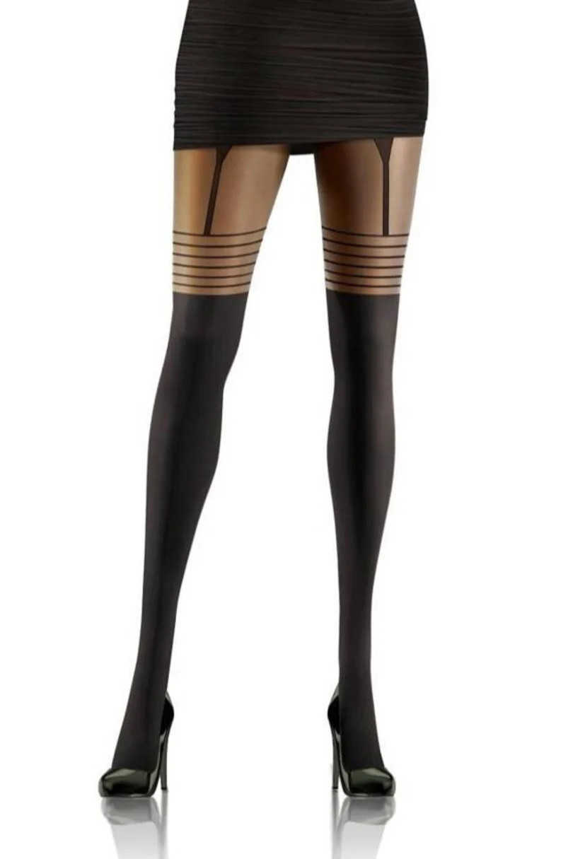 Dámske pančuchy FASHION 08 20/40 DEN 2-S černá