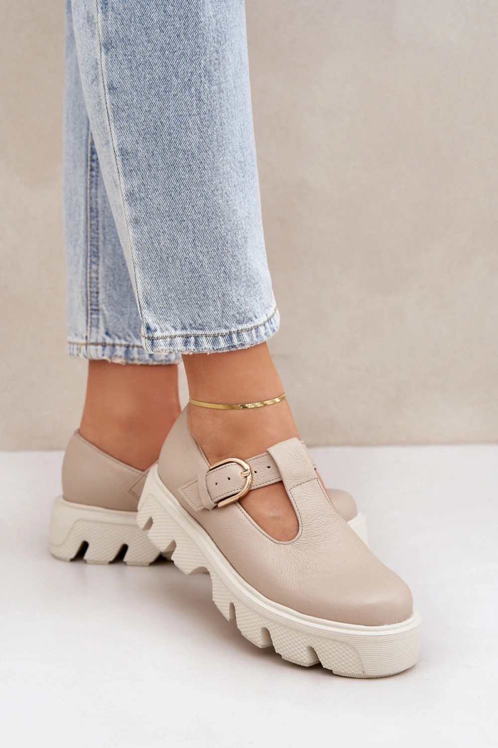 Dámské polobotky 20183 Béžová s ecru - ZaZOO béžová-ecru 39