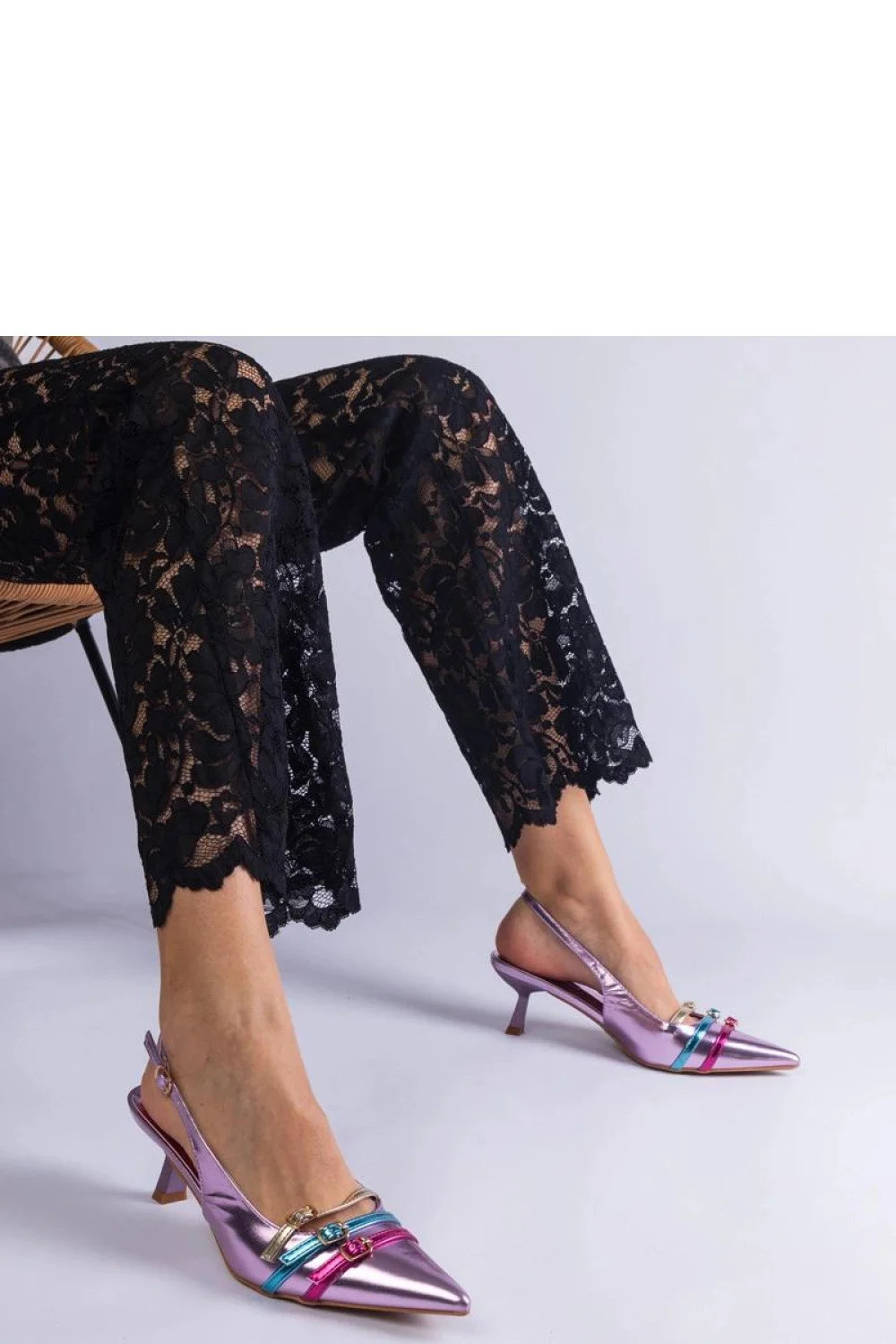 Lodičky na jehlách E30020 207109 fialové - Bellamica 38