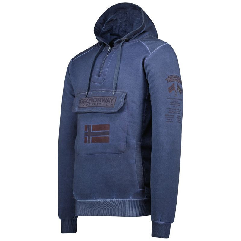 Unisex mikina Gymclass WU8270HGNO Tmavě modrá - GEONORWAY tmavě modrá 2XL (obrázek 3)