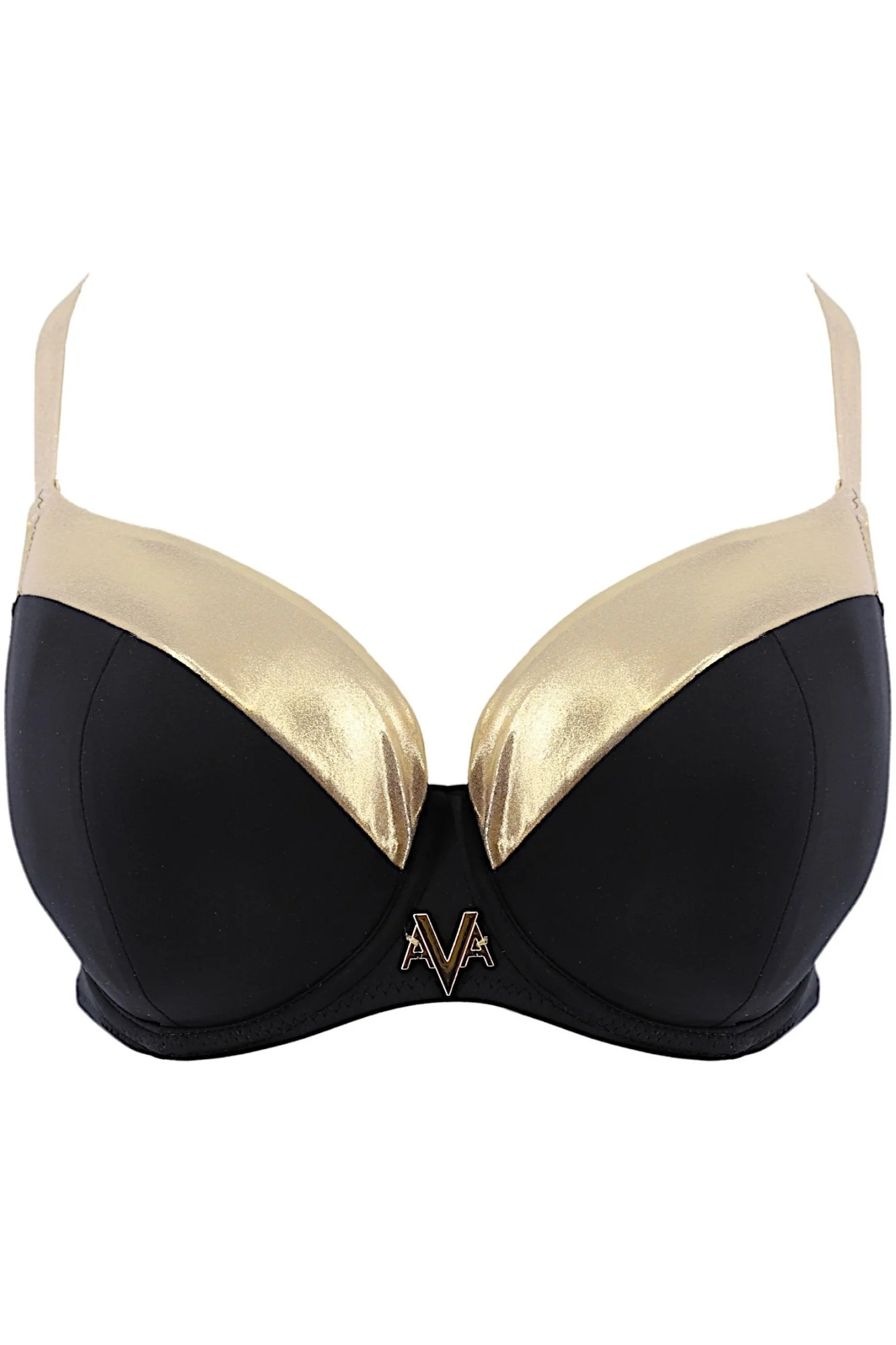 Dámsky vrchný diel plaviek SK 178 Black with gold - AVA 65J černá se zlatou