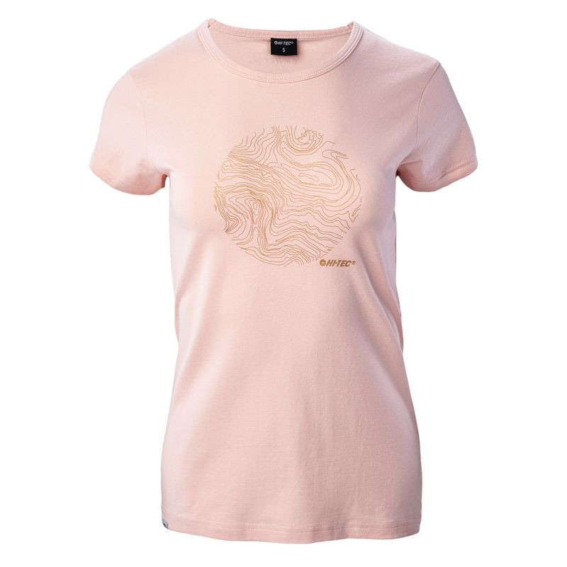 Dámske tričko Akuja Salmon s potlačou - Hi-Tec L lososová