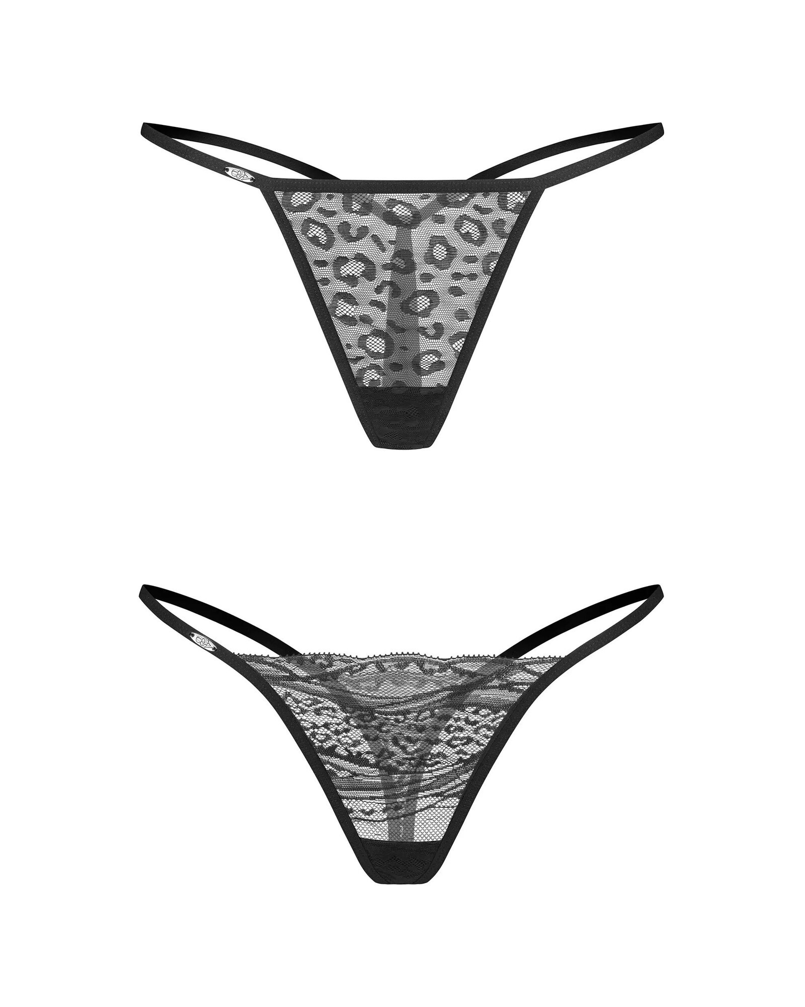 Dámske sexy tangá Clara 2-Pack black - Obsessive S/M